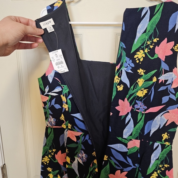 J.crew Floral Square Neckline Sheath Sleeveless Dress - Picture 5 of 6